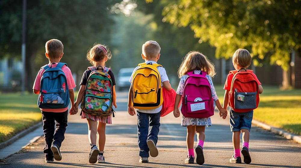 Children Walking To School