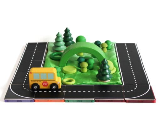 Learn & Grow Toys - Magnetic Tile Topper - Road Pack (40 Piece)
